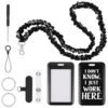 AFRITEE Scrunchie Lanyard ID Badges Fun Stretchy Lanyard for Teacher Nurse
