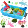 AGENTLAN Axolotl Sensory Bin with Sensory Sand, Axolotl Toys for Kids