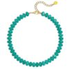 AGHTLZX Green Beaded Necklace for Women
