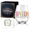 AGMDESIGN Funny Speech Therapy Wine Glass Speech Therapy Gifts, SLP Gift Cups, Speech Language Pathologist Gifts for Women, SLP Birthday Gifts, Speech Therapist Appreciation Gift Ideas for Women