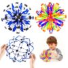 AGSIXZLAN 2Pcs Colorful Expandable Breathing Fidget Balls Toy for Kids