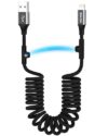 AGVEE 1.5ft Coiled USB-A to Lightning Cable [MFI Certified] Carplay