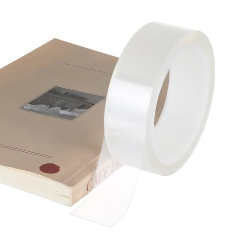 AHANDMAKER 1 Roll 10m Clear Strong Adhesive Book Repair Tape Archival Tape 1.18" Wide Bookbinding Supplies for Library Old Books Torn Pages Binding Repair and Protection, 0.3mm Thick