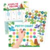 Ahylou 15pcs Potty Training Chart for Toddlers, Reward Sticker Chart Set with Themed Stickers, Kids Toilet Training Tracker for Boys and Girls Construction（konglong