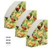 aidingzhi Foldable magazine folders legal size 9x12 inches, organizer for classroom 3 Pack book storage box for Home School Office, Chickens Farm Animal Watercolor