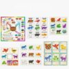 Aifsem Brown Bear Felt Puzzle Set Flat Felt Animal Color Matching Activity