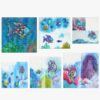 Aifsem Rainbow Fish Felt Puzzle Set Ocean Story Felt Pieces for Board