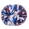 Aimengyingaizimo 2 Pack Pom Poms Cheerleading, Cheerleading Pom Poms for Girls with Baton Handle, Cheer Pompoms for Sports Team Spirit Cheering, Pompoms Cheerleader Kids(Metallic Blue&Red&White)