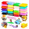 Air Dry Modelling Clay Set, 24 Colours with Sculpting Tools