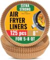 Air Fryer Liners for Ninja, 125 Pcs Round Disposable Airfryer Paper Liners