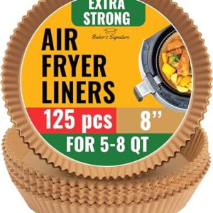 Air Fryer Liners for Ninja, 125 Pcs Round Disposable Airfryer Paper Liners
