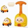 Air Powered Balloon Car Launcher Set, Manual Balloon Pump Racing Vehicle for Physics Learning and Science Experiments, DIY Inertial Power Activity Kit