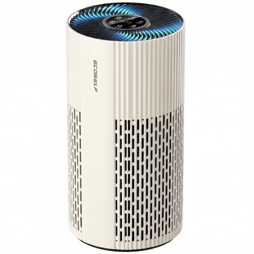Air Purifiers for Home Large Room Up to 1500 Ft² with True HEPA Filter, 20dB Sleep Mode, 360° Air Intake & Outlet, Air Cleaner for Bedroom Pets Dander, Smoke, Dust, Odors, HAP604, Pure White