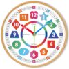 AIRUIFU Wall Clock for Kids Learning - Teaching Time Wall Clocks Silent Non Ticking Battery Operated- Analog Colorful Clock Decorative for Kids Room,Classroom,School,Nursery School,playroom (8 Inch)