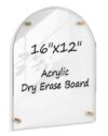Aitakatta Clear Arched Dry Erase Board - Sleek Acrylic Organizer for Home Office, 15.7x11.8 inches Wall-Mount Writing Panel(Arch,3040)