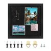 Aitakatta Cork Board Bulletin Board, Cork Boards for Walls with Felt, Small Corkboard with Black Frame, Decorative Hanging Pin Board for Home School Office, Vision Board, 11.8x11.8 inches, Black 1pc