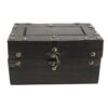 AIToWisely Small Wooden Treasure Box with Buckle Lock, Rustic Vintage Jewelry Box, Worn Out Grey Decorative Wood Chest for Home Office Desk Display and Gift Storage
