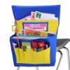 AKAYOK Classroom Chair Pockets 15"W x 19"H Chairback Buddy Pocket Chart Desk Buddy Pocket Organizer with Label Slot Chair Pockets for Organizing Classroom Supplies Back Buddy for School (Yellow)