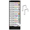 AKAYOK Daily Schedule Pocket Chart — 13+1 Pocket Visual Schedule for Kids, Includes 18 Double-Sided Blank Reusable Dry-Erase Cards, Daily Planner with Hourly Schedule for Classroom, Office, Home, School Activities (Black)