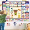 AKAYOK My Daily Calendars Felt Board for Toddlers - Classroom Calendar for Preschool & Homeschool- Circle Time Calendars & Weather Station - Kids Calendar for Preschool Learning Activity