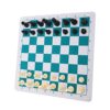 AKLOSIPY Chess Set with Plastic Pieces and PU Leather Mousepad Board, Portable Travel Board Game for Kids Adults, Family Party Camping Leisure