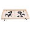 AKLOSIPY Games Toy Fast Puck Winner Board Desktop Battle in- Bumper Chess – Wood ’s Educational Hockey Game for Ages 4-12, Portable Tabletop Family Interactive Toy with Storage Box