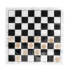 AKLOSIPY Wooden International Checkers Board Game Set with 28 Premium Wood Pieces, Flexible Film Chessboard & Clear Plastic Storage Box for Kids Age 3+, Family Travel & Classroom Use