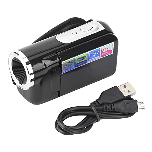 Akozon Kids Digital DV Camera Clear Resolution Video Photo Recorder Memory Card Slot Portable Children Recording Toy Vacation Event Gift Boys Girls Delivered Without Included Batteries (Black)