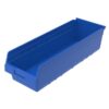 Akro-Mils 30084 Plastic Nesting ShelfMax Storage Bin Box, 24x8x6-Inch, Blue (6-Pack) (30084BLUE)