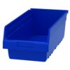 Akro-Mils 30088 ShelfMax Plastic Storage Bins, Heavy Duty Storage Bins for Garage, Closet, Home and Office Organization, 18" x 18" x 6", Blue, 8-Pack