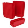 Akro-Mils 30120 Heavy Duty Plastic Shelf Bins, 12"x 4"x 4", Red, 24-Pack