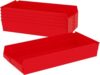 Akro-Mils 30174 Plastic Shelf Bins, Heavy Duty Storage Bins for Garage, Closet, and Drawer Organization, 24-Inch x 11-Inch x 4-Inch, Red, 6-Pack