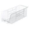 Akro-Mils 30224 AkroBins Plastic Storage Bins, Space-Saving Stackable Bins for Garage, Pantry, Craft Organization, 11" L x 4" W x 4" H, Clear, 12-Pack