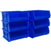 Akro-Mils 30250 AkroBins Plastic Storage Bins, 15"x16"x7", Blue, 6-Pack