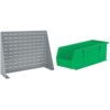 Akro-Mils 98600: Steel Louvered Panel for Work Bench, 28x8x20, Grey & 30234 AkroBins, 15x5x5, Stone, 12-Pack