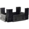 Akro-Mils B3162319 Buckhorn Plastic Collapsible Bulk Container - 70 x 48 x 34 in. - Black - 2000 lbs