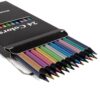 Aksipo 24 Metallic Colored Pencils, Art Supplies Coloring Pencils Set for Adults Artists Beginners, Soft Core with Vibrant Color, Ideal Gift for Drawing, Blending, Sketching, Shading