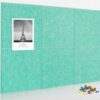 AKTOP Cork Board Bulletin Board 24"x36", 6 Pack Removable Felt Cork Board Tiles for Wall, Large Corkboard Notice Pin Board for Office, School & Home,24 Safe Adhesive Tabs, 20 Push Pins, Lake Blue