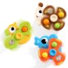ALASOU 3PCS Suction Cup Spinner Toys for 2 Year Old Boy Girl|Spinning Top 18 Months|2 Year Old Boy Birthday Gift|Baby Bath Toy for Kids Ages 2-3|Sensory Airplane Travel Toy for Infant Toddlers