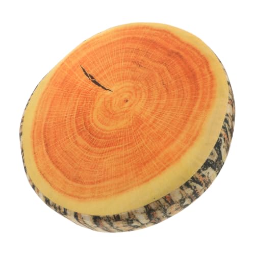 Alasum Realistic Round Tree Stump Throw Pillow 13.8 Inch Decorative Log Cushion Made of High-Elastic Cotton for Sofa or Bed, Multi-Functional Comfortable Floor Pillow with Rustic
