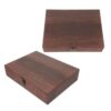 Alasum Wood Storage Box Wooden Jewelry Organizer and Trinket Box with Hinged Lid and Lock 2pcs Solid Construction Brown Easy to Open and Close for Home Storage or Bedside Use
