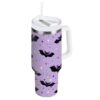 ALAZA 40 oz Bat Star Tumbler with Handle and Straw Lid