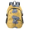 ALAZA Cute Koala with White Dot Yellow Backpack with Mulitiple Pockets for School Travel Outdoor College, 17.5 inch Laptop Backpack for Men and Women