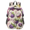 ALAZA Cute Mangosteen Fruit Backpack with Mulitiple Pockets for School Travel Outdoor College, 17.5 inch Laptop Backpack for Men and Women