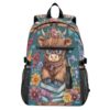 ALAZA Highland Cow Cattle Flowers Book Backpack Travel Laptop Backpack Purse for Women Men Teens Girls School Bag College Bookbag Water Resistant Casual Daypack