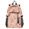 ALAZA Light Red Background Cherry Blossom Pattern Backpack Travel Laptop Backpack Purse for Women Men Teens Girls School Bag College Bookbag Water Resistant Casual Daypack