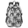 ALAZA Lovely Penguins Backpack with Mulitiple Pockets for School Travel Outdoor College, 17.5 inch Laptop Backpack for Men and Women
