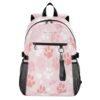 ALAZA Pink Paw Print Pattern Backpack Travel Laptop Backpack Purse for Women Men Teens Girls School Bag College Bookbag Water Resistant Casual Daypack