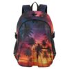 ALAZA The Silhouette Of Palm Trees Backpack with Mulitiple Pockets for School Travel Outdoor College, 17.5 inch Laptop Backpack for Men and Women
