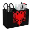 Albania Albanian Eagle1 Desk Organizer PU Leather Caddy Holder